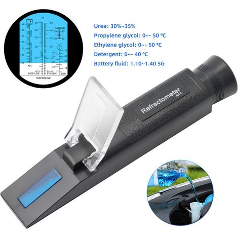 Réfractomètre antigel pour voiture, testeur multifonctionnel de liquide de refroidissement automobile, dispositif de Test de liquides de batterie de détergent d'urée et de propylène Glycol. (1/5)
