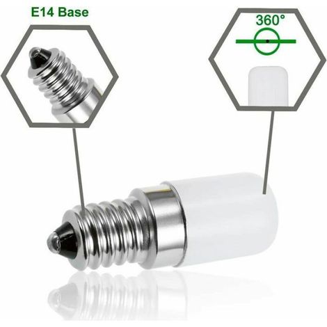 Ampoule LED E14 - 1.5 W - Blanc Froid 6000 K - Pour Réfrigérateur Hotte Aspirante Machine À Coudre - Lot De 2 (1/4)