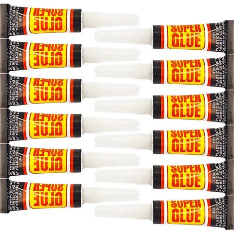 SUPER COLLE ULTRA PUISSANTE, LOT DE 12 CYANOACRYLIQUES