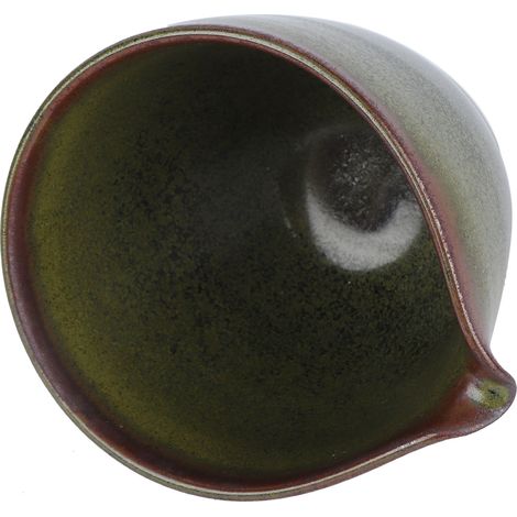 Plateau à thé semi-émaillé en céramique cuite au bois, joint en bambou, distributeur de thé individuel, tasse à thé, service à thé, feuilles de thé (1/5)
