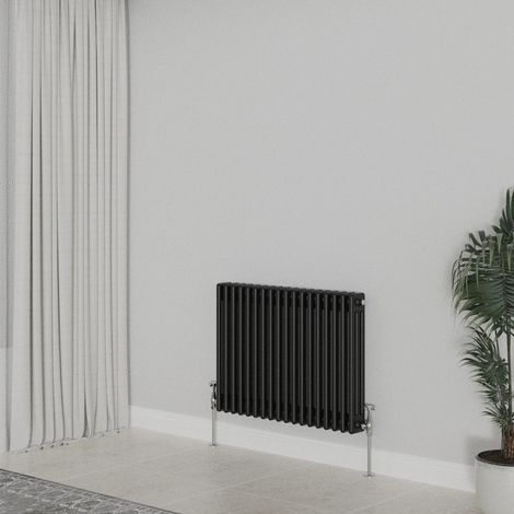 WarmeHaus Traditional Radiator Black Triple Column 600x832mm (1/5)