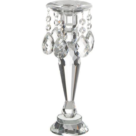 Chandelier Design en Cristal "Louise" 28cm Transparent (1/4)