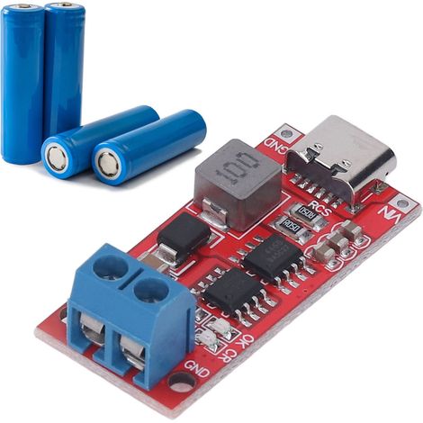 DC3-6V 4S Aufwärtswandler, Lademodul für 18650 Lithium-Polymer-Akkus, Typ-C-Schnittstelle, 4A (1/5)