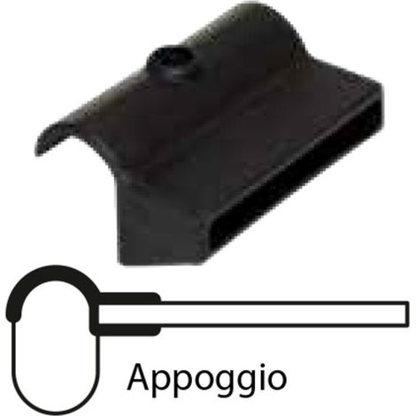 10PZ SUPPORTO AD APPOGGIO IN PVC PER ASTA ORTOPEDICA