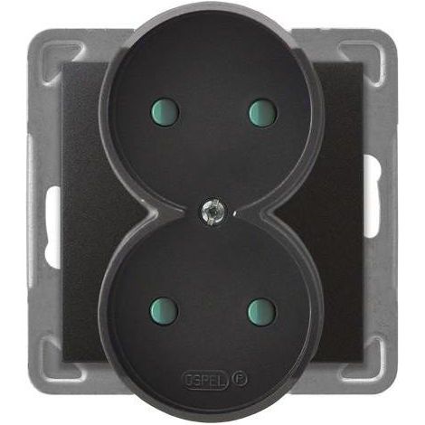 Presa doppia Ospel gp-2yrp/m/50 3520W 250V