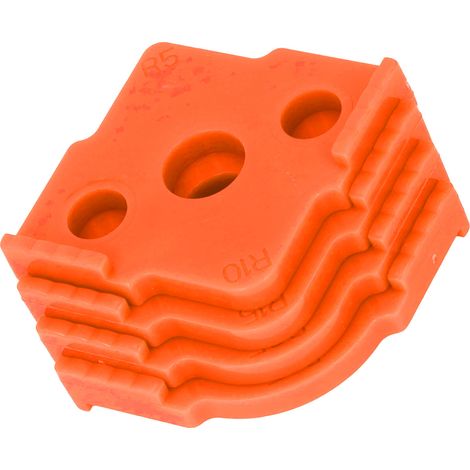 4-teiliges Radiusfrässchablonen-Set aus verschleißfestem ABS-Kunststoff, Eckradiusschablone, Halbkreisecken-Einbauwerkzeug, orange (1/5)