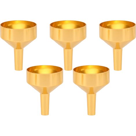Entonnoirs métalliques légers et portables pour flacons miniatures, huiles essentielles, baumes à lèvres DIY - Lot de mini entonnoirs (1/5)
