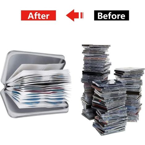 Caja de almacenamiento de CD, caja de almacenamiento de plástico duro para 80 CD/DVD con funda protectora (1/2)