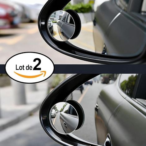 Round Blind Spot Mirror for Car  360° Swivel, Adjustable, Wide Angle, Self-Adhesive, Waterproof, Universal Fit for Trucks, SUVs and Motorhomes (1/4)