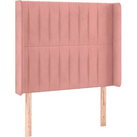 Maison Exclusive - Cabecero con orejas de terciopelo rosa 103x16x (1/5)