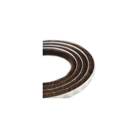 Bande de brosse autocollante anti-poussière pour fenêtres et portes mobiles, 9 mm x 9 mm (marron) (1/4)