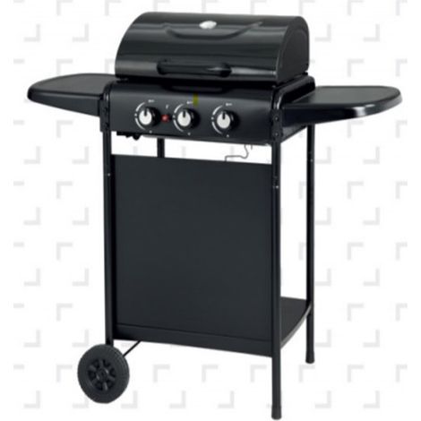 CookingBox Barbecue 3 fuochi BBQ3F 3000 W Nero - 3451571032599