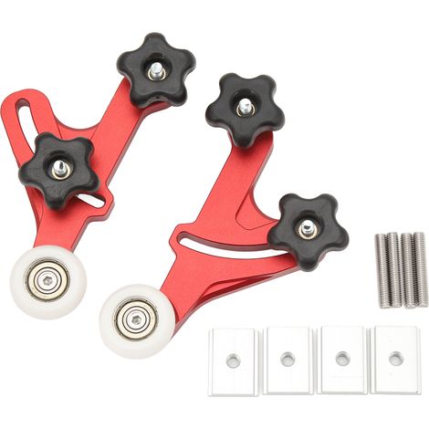 Guide de sciage en aluminium réglable pour table à bois - Rouleau presseur à roulements pour alimentation fluide (1/5)