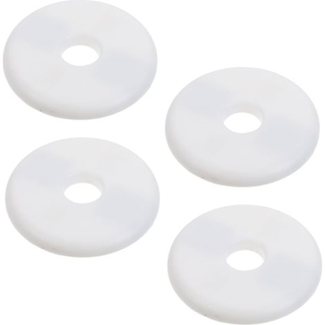 Cache-trou Décoratif Mural Rond 17mm 4 Pièces en Plastique Blanc (1/5)