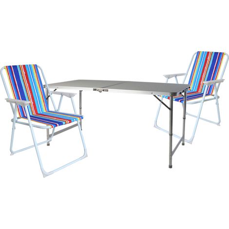 3-teiliges Campingmöbel Set 120x60x58/70cm-MMC330872+2xMPO2600SR (1/4)
