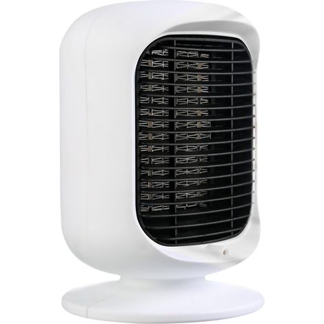 Chauffage d'appoint blanc 1200W, petit format, chauffage d'appoint, chauffage électrique à deux vitesses, chauffage électrique portable, chauffage d'air doux, silencieux, idéal pour la maison et la (1/5)