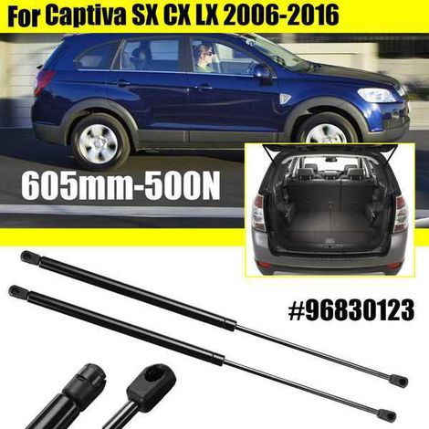 1 pair of black steel tailgate hydraulic rods, luggage compartment gas springs, and trunk support rods suitable for Holden. (1/5)