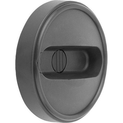 KIPP Handrad GR.1 D1=80 Form B mit Querbohrung D2=8H7 T=9 (1/4)