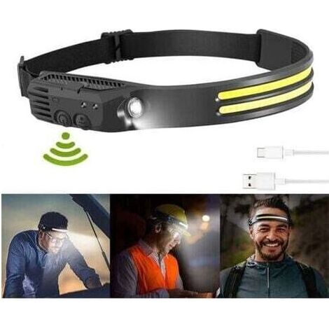 LED-Stirnlampe, wiederaufladbare Stirnlampe, USB-Stirnlampe, Outdoor-Angeln-Lauf-Stirnlampe (1/5)