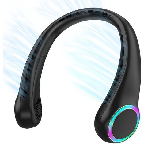 Mini ventilatore portatile,ricaricabile tramite USB,batteria da 4000 mAh,con 3 velocità regolabili,luce LED per viaggi