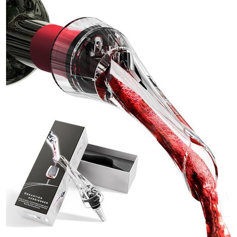 Aérateur De Vin - Bec Anti-goutte Pour Bouteille - Aération En Continu Pendant Le Service - Pour Vin Rouge Blanc Rosé - 1 Pièce (1/4)