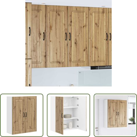 vidaXL Küchenmöbel - Küchenschrank Kalmar Artisan-Eiche 80 x 31 x 100 cm (1/5)