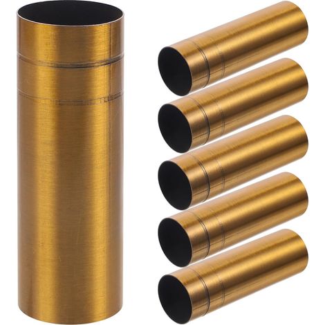 6pcs Manchon de Base de Lampe en Fer Or Rétro, Accessoire de Remplacement Plupart des Lustres, Support Simple Suspendre de Lampe (1/5)