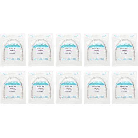 Arc orthodontique flexible en acier inoxydable haute résistance pour dents supérieures - 100 pièces (1/5)