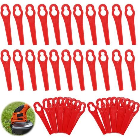 royaluxe -60pcs coupe-bordure en plastique,Lames de Coupe en Plastique,lames de rechange pour coupe-bordure,Tondeuse à Gazon en Plastique Lames,lames de rechange en plastique,pelouse Tondeuse Accessoi (1/5)