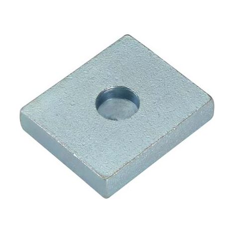 PIASTRA PERNO INFERIORE A SALDARE 349 COMBI - ZINCATA MM 60X60 F.MM 24,5 S.MM 20- 6 pezzi