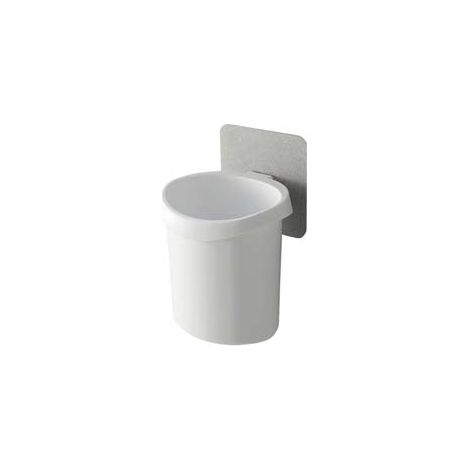Portaspazzolino Bagno in ABS 100 MMX90X134 Bianco Aglaia 3 Pezzi