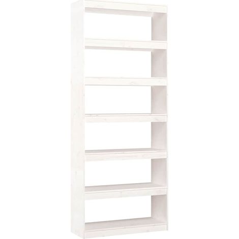 Book Cabinet/Room Divider White 80x30x199.5 cm Solid Wood Pine vidaXL