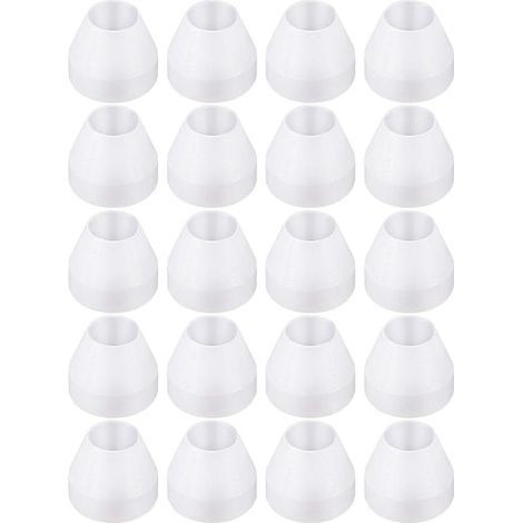 Lot de 20 bagues de stylo anti-adhésives en polyéthylène isolées blanches pour tournage de stylo de finition CA (1/5)