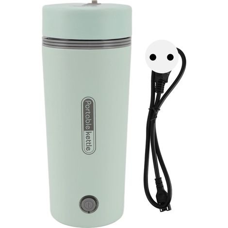 Bouilloire électrique de voyage 300W 350ml acier inoxydable isolation automatique portable mini chauffe-eau pour café thé vert clair fiche UE 220V 50Hz (1/5)