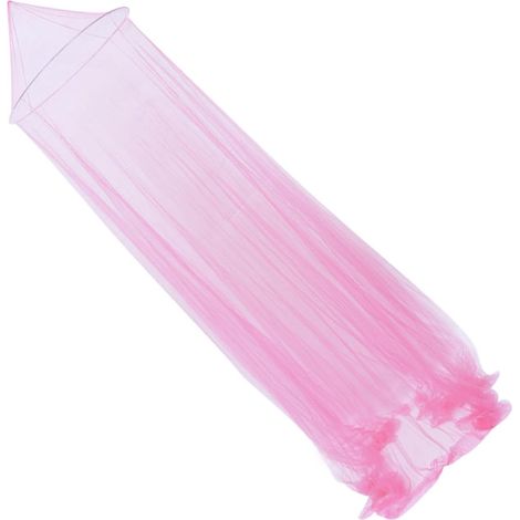 Ciel de lit en moustiquaire rose pour chambre fille, polyester (1/5)