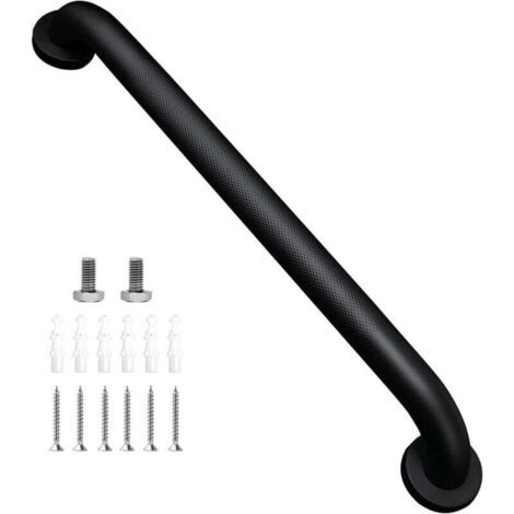 Rampe de salle de bain en acier inoxydable 304, convient pour baignoire et escalier, noir mat, 50 cm (1/4)
