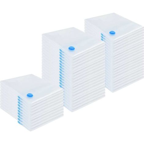 Sacs de rangement 50 pcs Transparent et Bleu 100 x 80 cm (1/5)