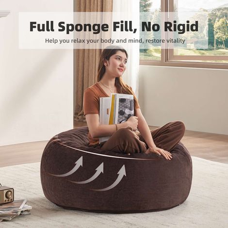 Pouf poire de 90 cm, canapé pour adultes, fauteuil de lecture doux et confortable, convient aux chambres, balcons et autres espaces. (1/4)