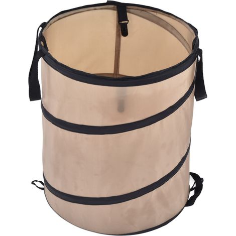 Contenitore pieghevole per foglie da 37,8 litri – acciaio rinforzato – molla in tessuto Oxford – contenitore piccolo