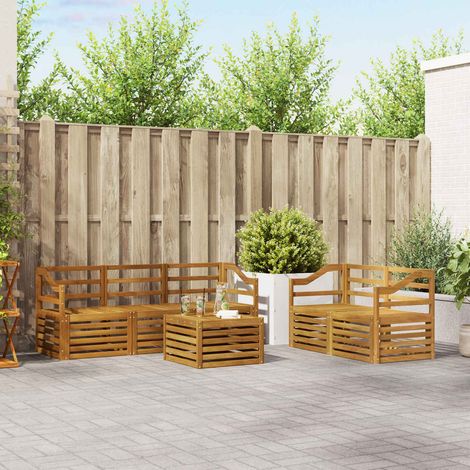 Sofagarnituren 6 pcs Natur Massivholz Akazie (1/5)