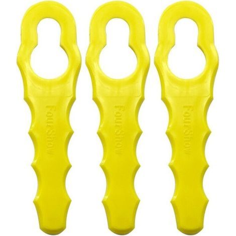 Lot de 100 lames de rechange pour coupe-bordure Ryobi – Têtes double lames dentelées RAC155 RAC157 RAC158 – Pour herbes et broussailles - RAC158 (1/3)
