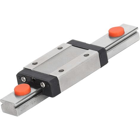 Bloc coulissant linéaire autocentrant 100mm pour guidage à rail de précision en acier (1/5)