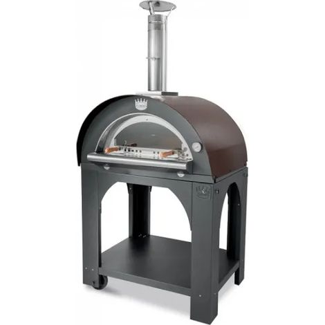 Forno a legna a cottura diretta Pulcinella 80x60 - Antracite (1/5)