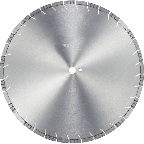 VEVOR Lama per troncatrice diamantata per cemento da 50 cm per lavori a secco o a umido, Lama per troncatrice a segmenti diamantati da 12 mm con denti obliqui, diametro foro centrale 25,4 mm