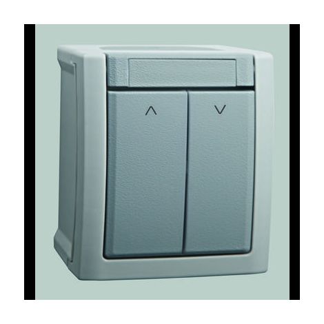 Bouton poussoir viko Pacific gris plastique IP54 (1/3)