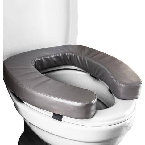 5cm Siège De Toilette Surélevée, Rehausseur De Toilette Rembourré, Siège Confortable Et Matelassé Pour Les Personnes Âgées, Handicapées, L'aide Pour La Salle De Bain Augmente La Hauteur