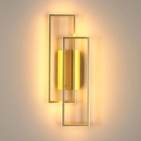 COMELY Applique Murale Luxe Doré à Double Bord, 32W, Lumière Chaude et Rayonnante 3000K, Pour Salon, Chambre, Salle de Bain, Décoration Élégante et Brillante (1/5)