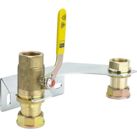 Viega Montageeinheit 528560 Rp 1, Messing, für Zweistutzengaszähler (1/2)