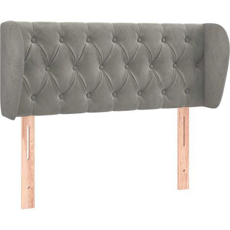 Maison Exclusive - Cabecero de terciopelo gris claro 103x23x78/88 (1/5)