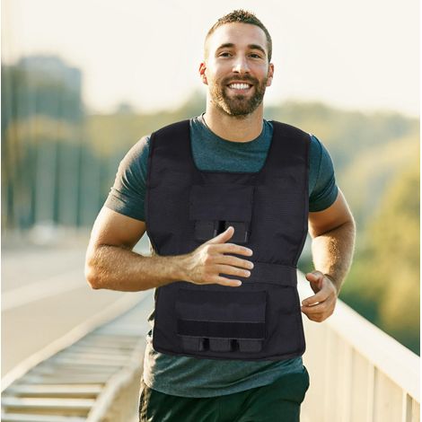 Gilet lesté 30 kg réglable Oxford noir HAVRYA (1/3)